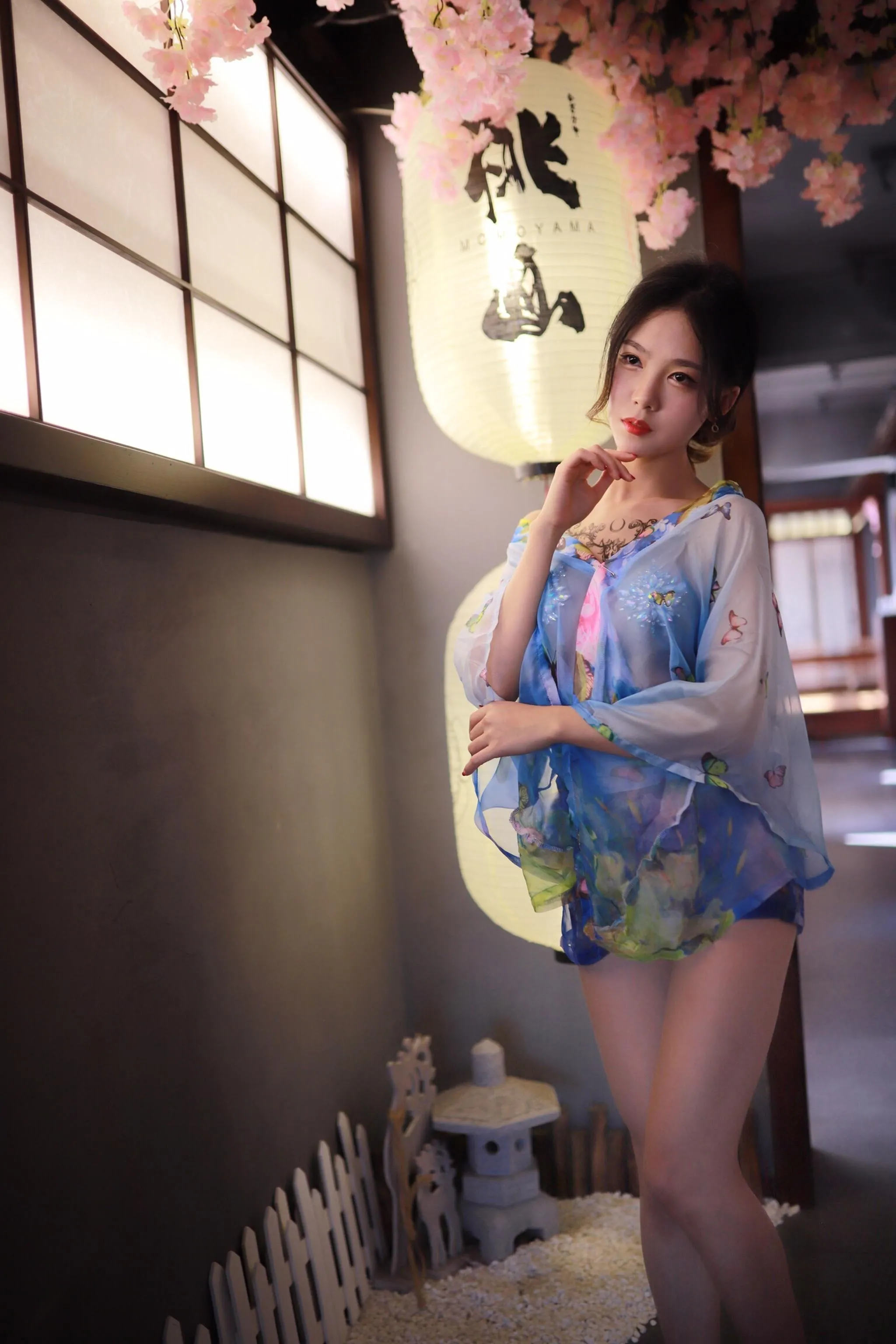 抖娘-利世 – NO.12 水蓝和服 [30P]插图2